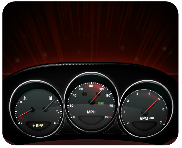 596x483 Create A Stylish Sports Car Dashboard With Areas Of Detailed Realism
