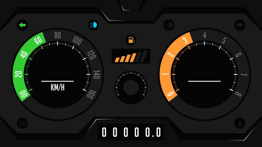 875x490 Futuristic Car Dashboard Ui Vector