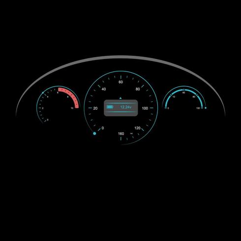 490x490 Car Dashboard Ui Illustration Vector