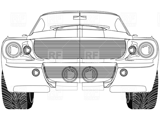 523x392 Sport Car Front View Vector Image Vector Artwork Of