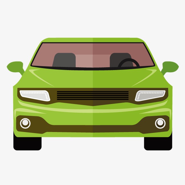 650x650 Vector Car, Car Clipart, Green Car, Car Front View Png And Vector