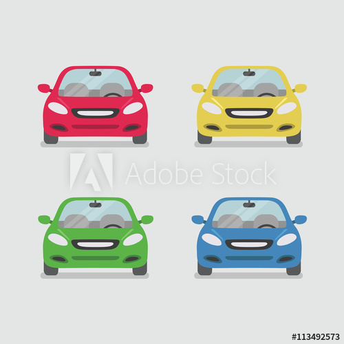 500x500 Car Front View Vector
