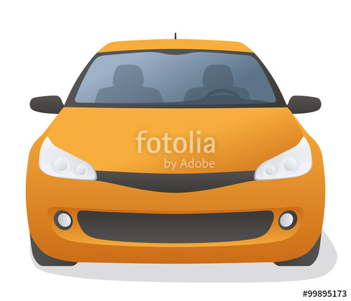 500x429 Generic Car Front View, Vector Illustration Stock Image And