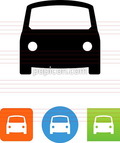 400x475 Vector Car Front View Icon