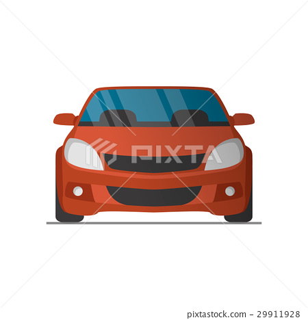 450x468 Vector Sports Red Car Front View