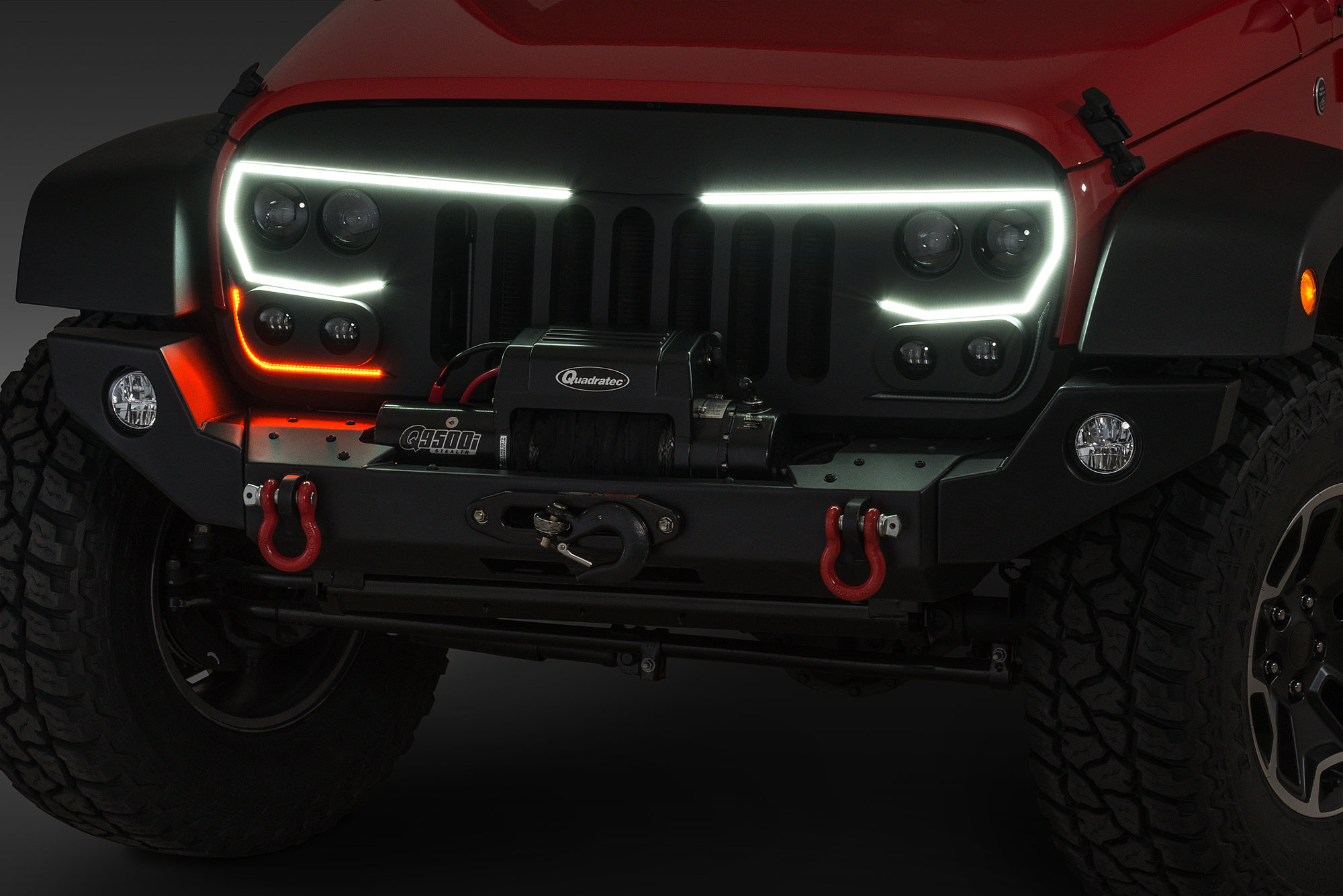 2000x1335 Oracle Lighting 5817 504 Vector Grill For 07 18 Jeep Wrangler Jk