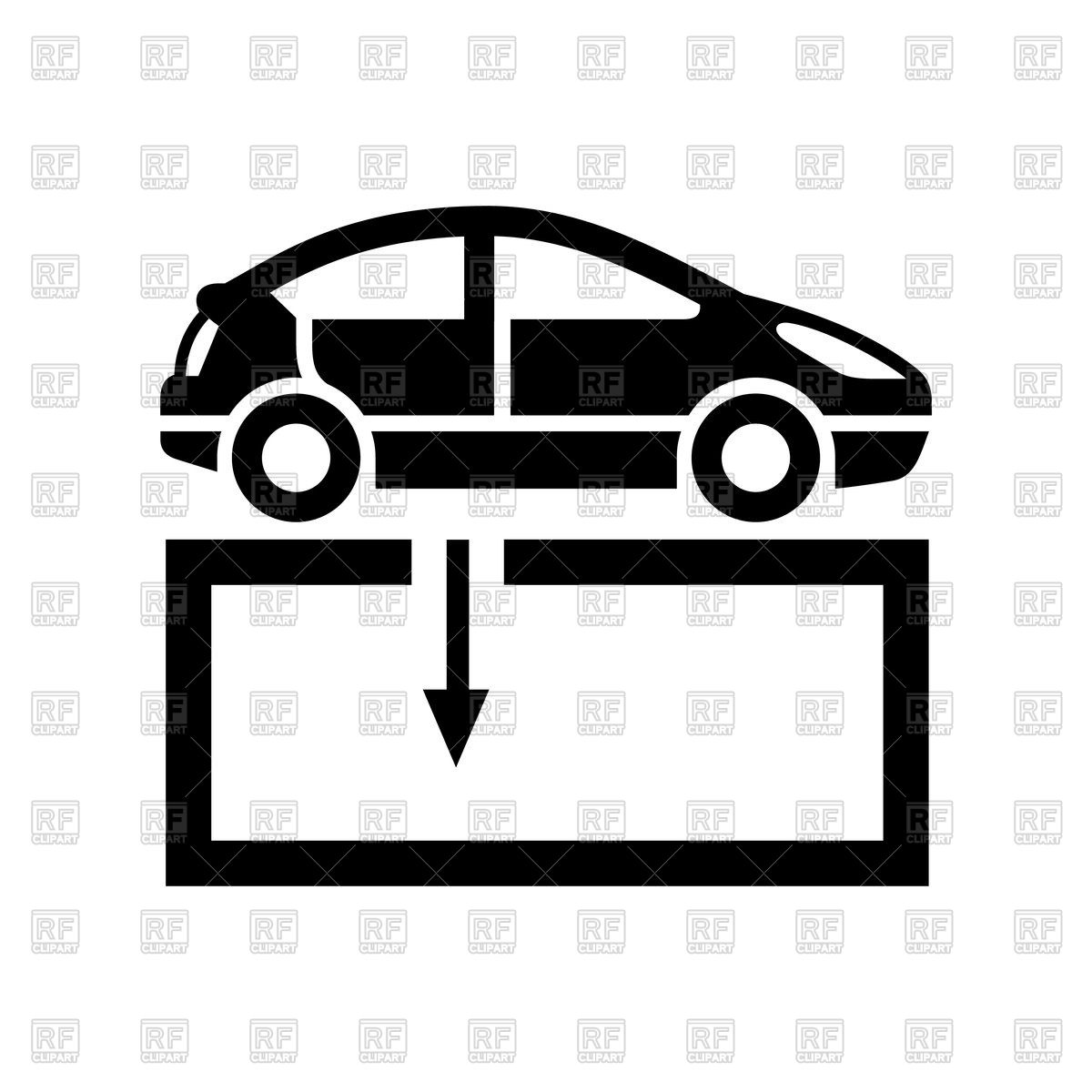 1200x1200 Black Icon Of Repair Shop On White Background