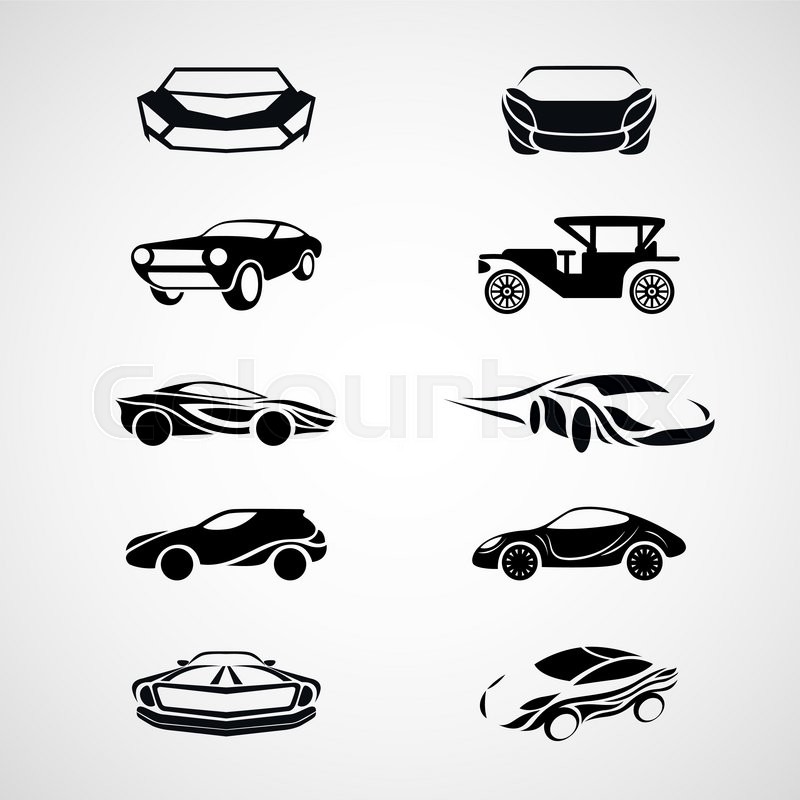 800x800 Car Logo Icon Vector Set Stock Vector Colourbox
