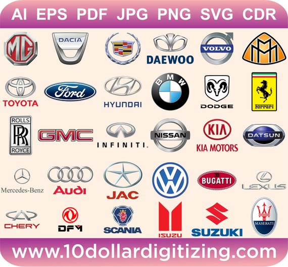 570x530 Car Logos Vector Download Car Brand Logo Vector Eps Car Etsy