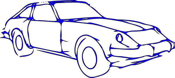 600x267 Car Outline Clip Art Free Vector 4vector