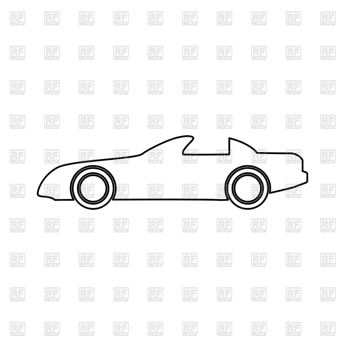 1200x1200 Car Outline Vector Image Vector Artwork Of Objects Serhii435