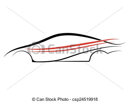 450x354 Car Outline Design In Vector.