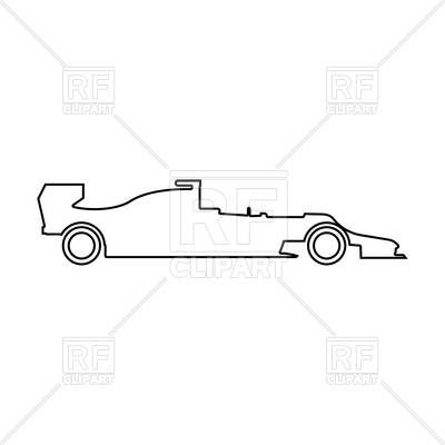 400x400 Racing Car Outline Vector Image Vector Artwork Of Transportation