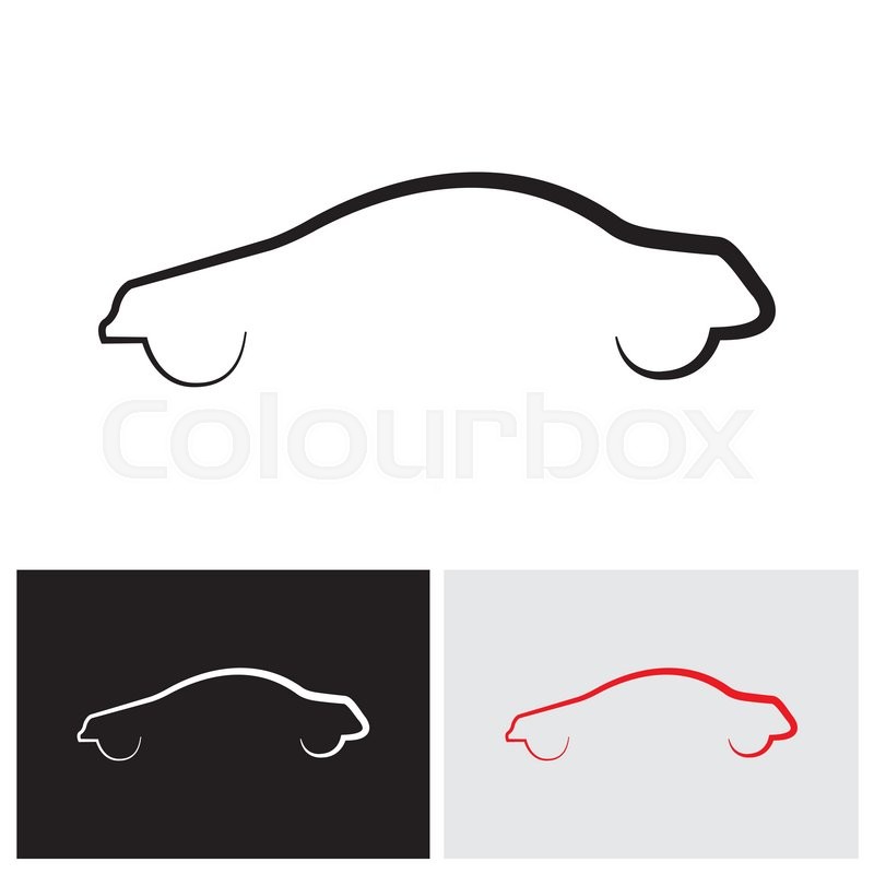 800x800 Sleek Modern Car Or Sedan Outline Vector Logo Icon Stock Vector
