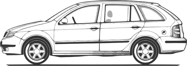 600x214 Car Compact Fabia Side View Clip Art Free Vector In Open Office