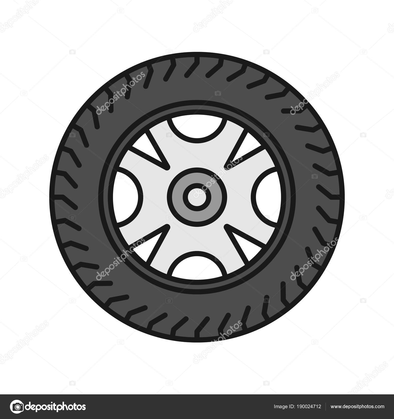 1600x1700 Colored Rubber Car Tires New Car Rim And Tire Color Icon Stock