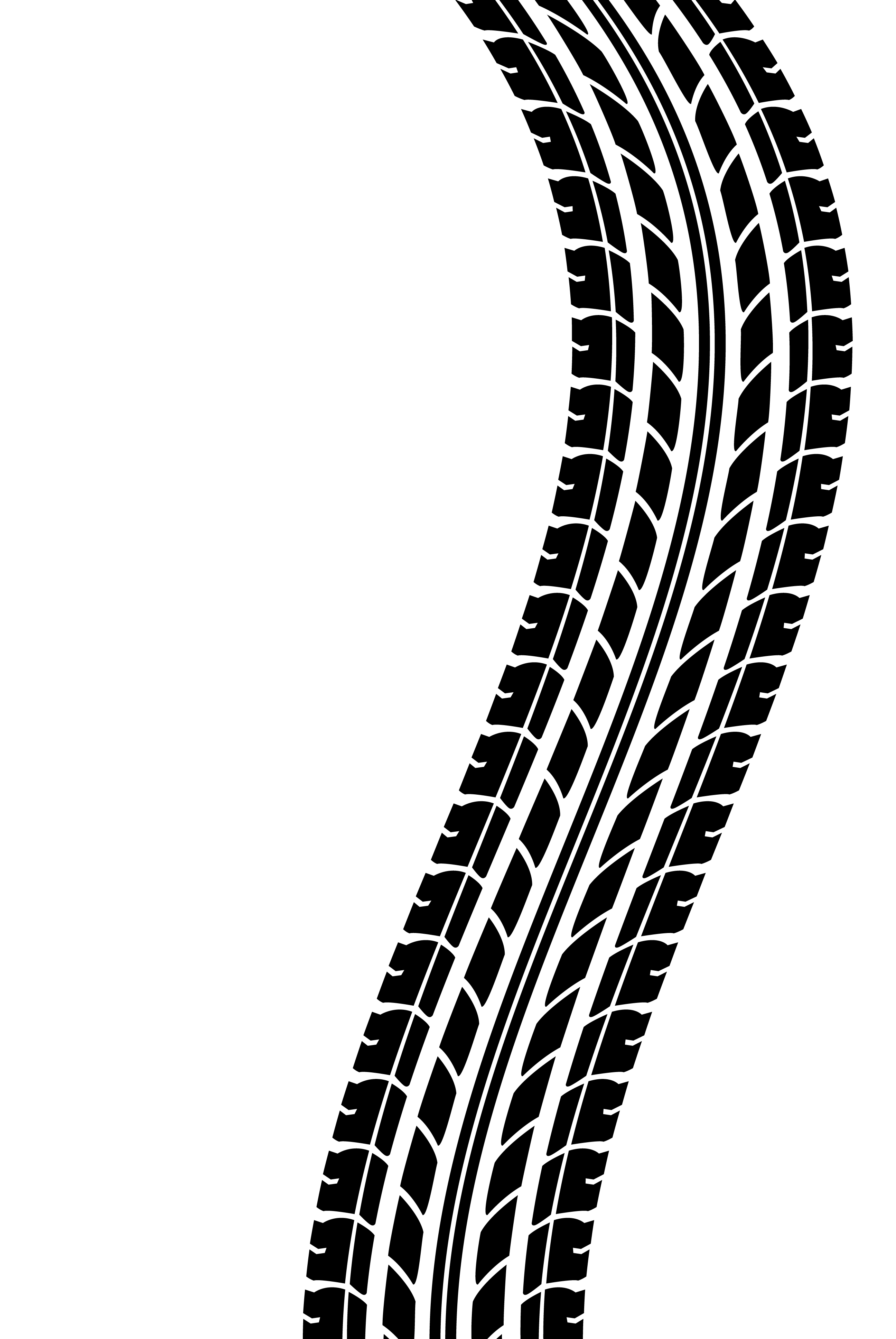 2592x3872 Car Tire Tracks Clipart
