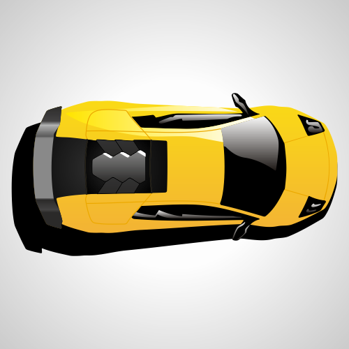 500x500 Lamborghini Car Top View. Free Vector Illustration Cars