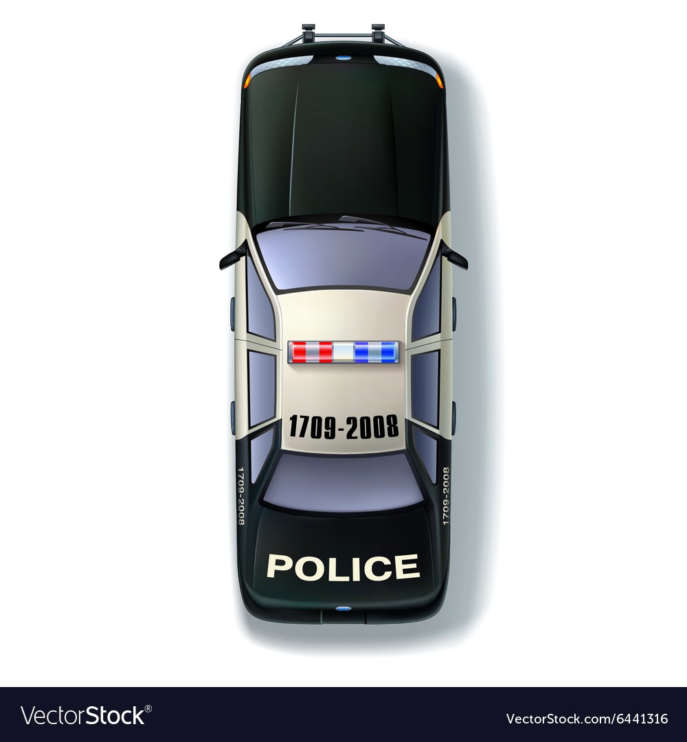 1000x1080 Police Car Top View Vector 6441316 20