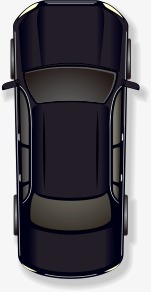 151x292 Vector Cartoon Black Car Top View, Vector, Cartoon, Cartoon Vector