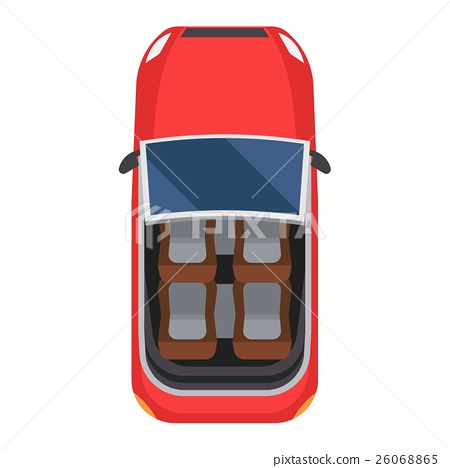 450x468 Car Top View Vector Isolated.