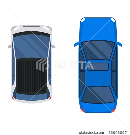 450x468 Car Top View Vector Isolated.