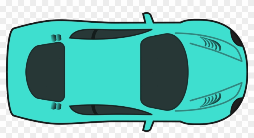 840x457 Turquoise Racing Car Vector Drawing