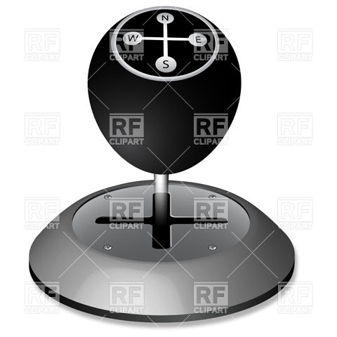 480x480 Car Manual Transmission Gearshift, Handle Vector Image Vector
