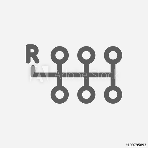 500x500 Auto Car Icon Line Symbol. Isolated Vector Illustration Of