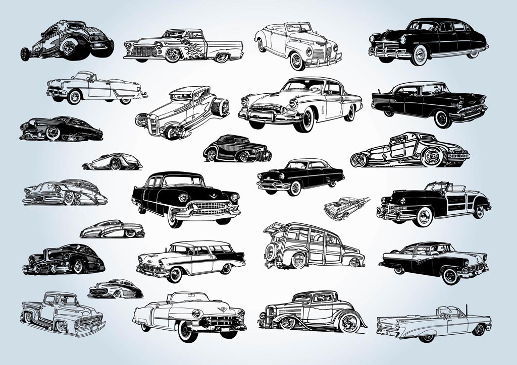 1024x724 Vintage Cars Vectors Vector Art Amp Graphics