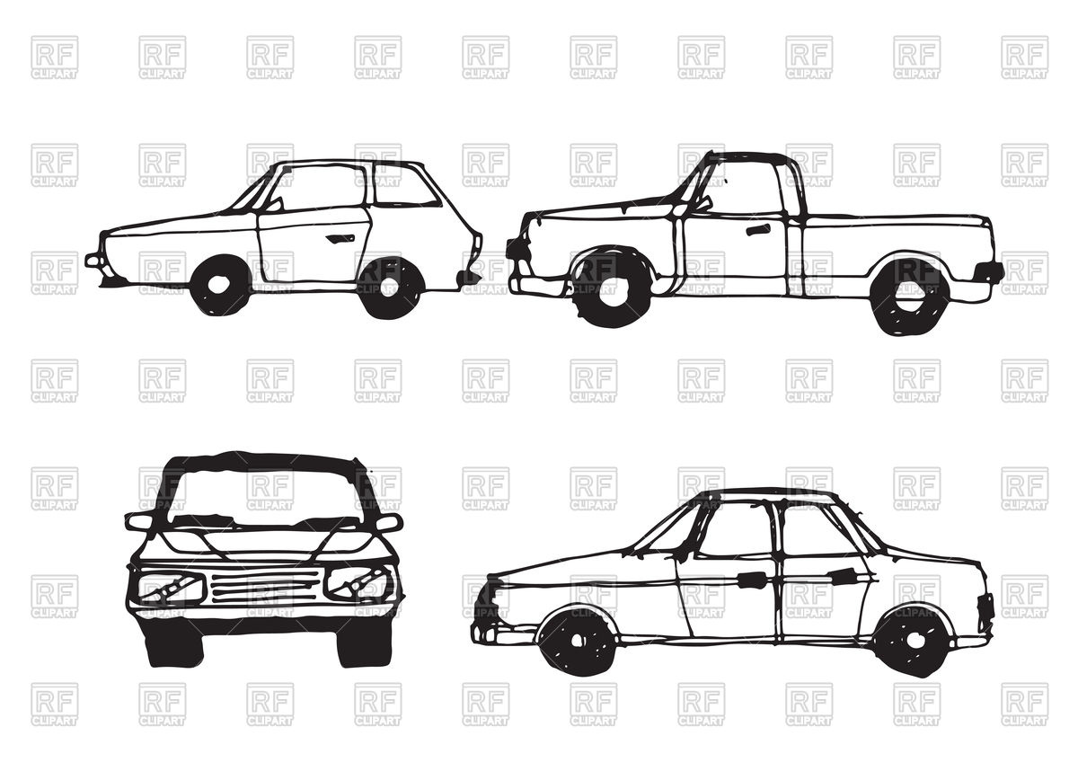 1200x848 Car Sketch On White Vector Image Vector Artwork Of
