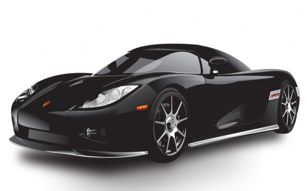 611x380 Sports Car Vector Art