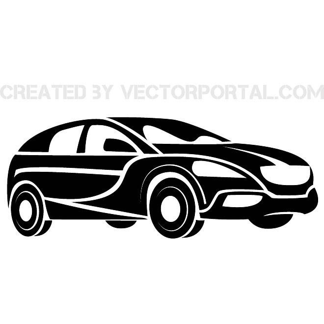 660x660 Car Vector Clip Art Illustration