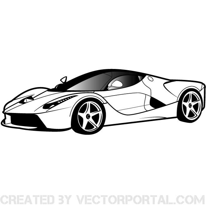 660x660 Ferrari Car Vector Graphics