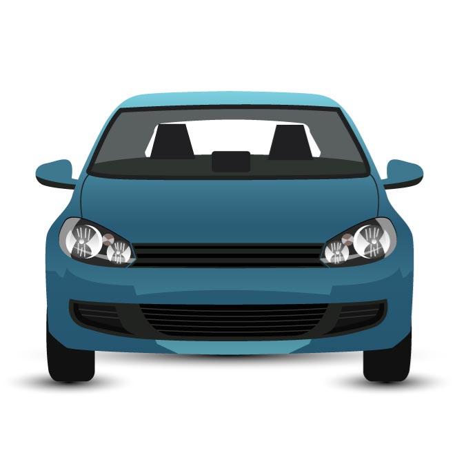 660x660 Blue Car Vector Graphics