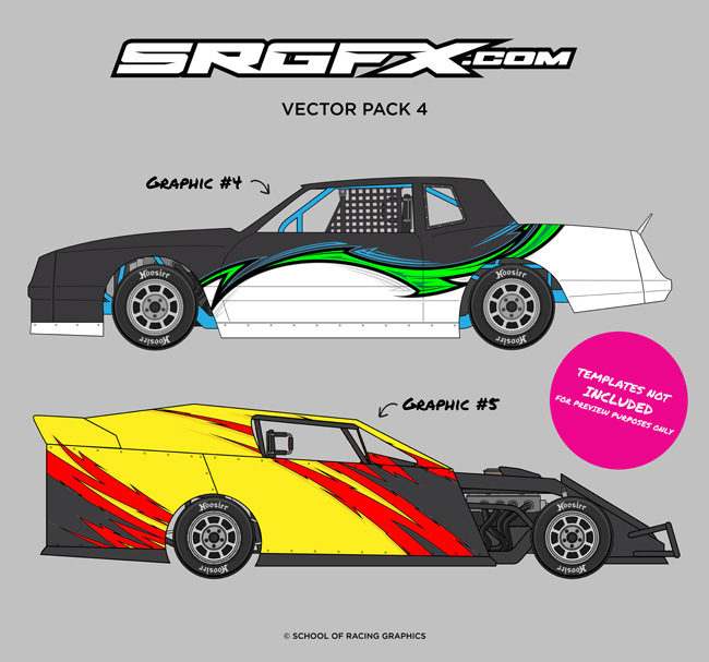 650x607 Vector Racing Graphics Pack 4