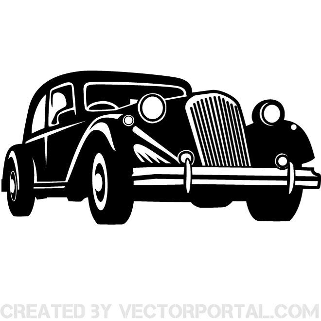 660x660 Vintage Car Vector Graphics By Vectorportal