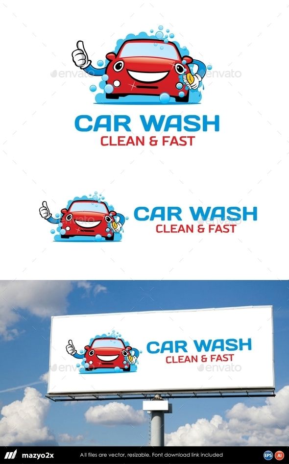 590x947 Car Wash Logo (Ai Illustrator, Resizable, Cs, Auto, Automotive
