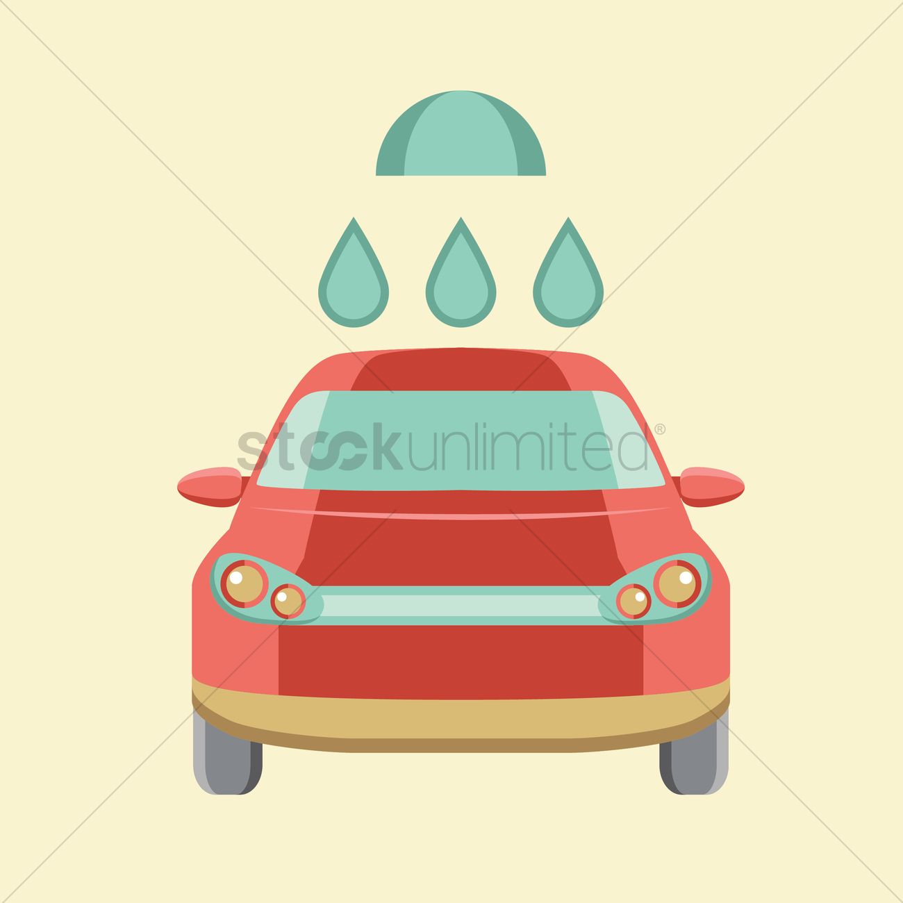 1300x1300 Car Wash Vector Image