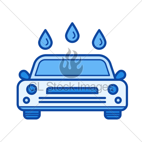 500x500 Car Wash Line Icon. Gl Stock Images