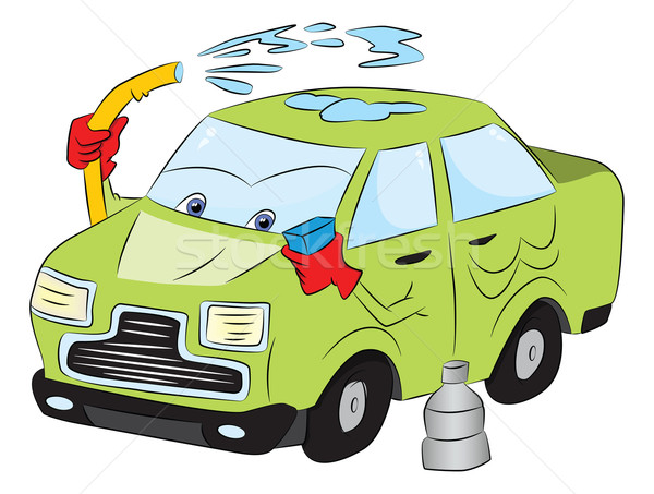 600x453 Vector Of Car Wash. Vector Illustration Patrick