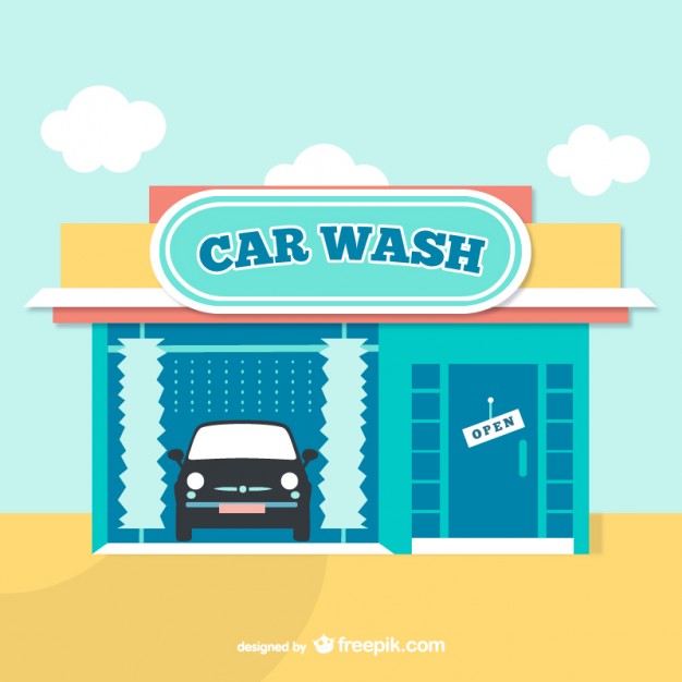 626x626 Car Wash Cartoon Vector Vector Free Download
