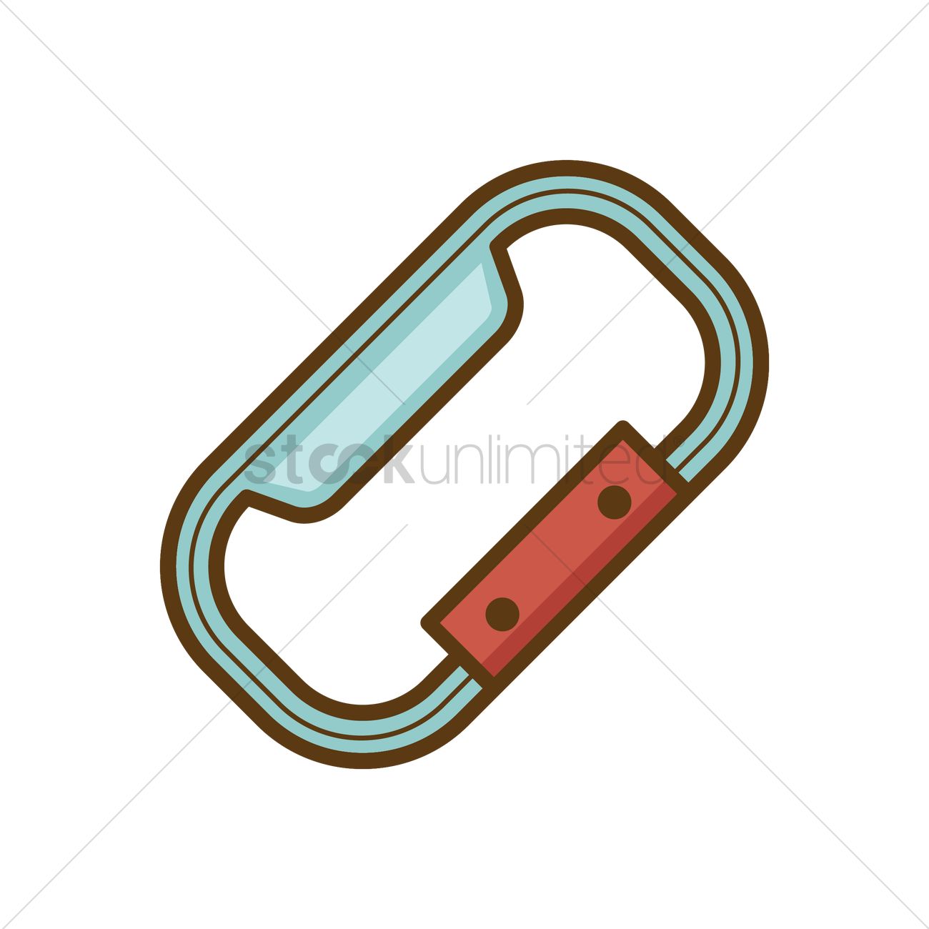 1300x1300 Carabiner Vector Image