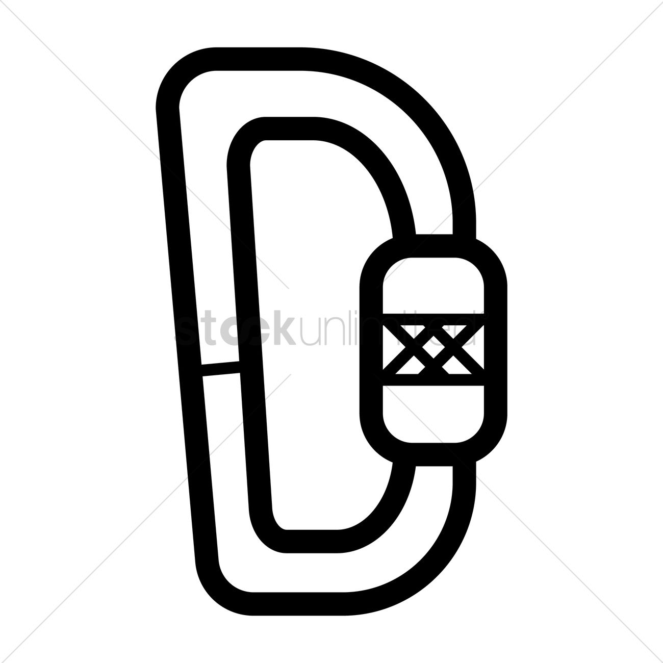 1300x1300 Carabiner Vector Image
