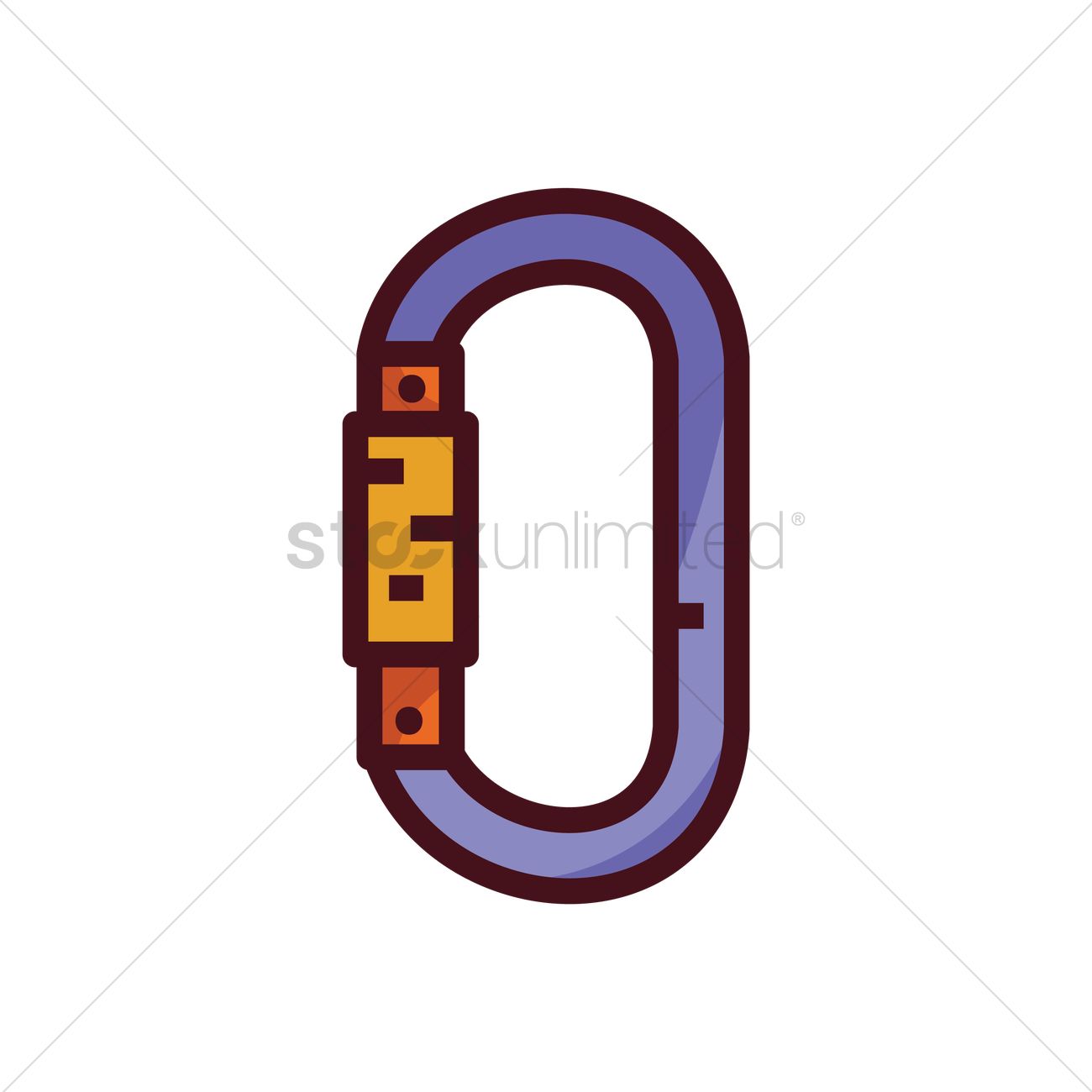 1300x1300 Carabiner Vector Image