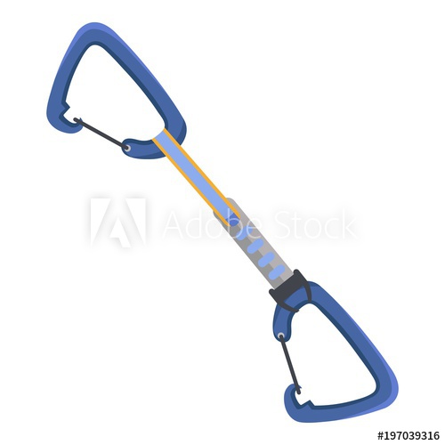 500x500 Carabiner Icon. Flat Illustration Of Carabiner Vector Icon For Web