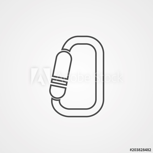 500x500 Carabiner Vector Icon