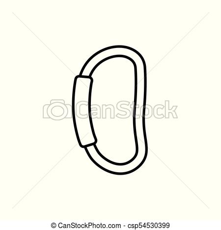 450x470 Climbing Carabiner Icon Vector Illustration Eps Vectors