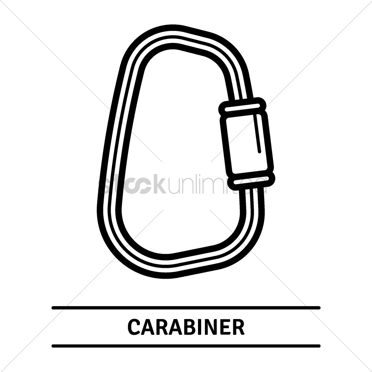 1300x1300 Carabiner Vector Image