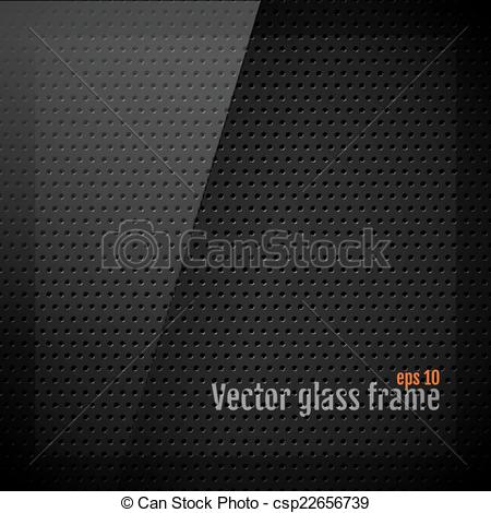 450x470 Vector Glass Frame Background On Carbon Fiber Texture.
